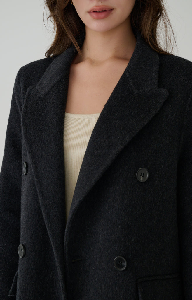 Black Heritage Wool Coat