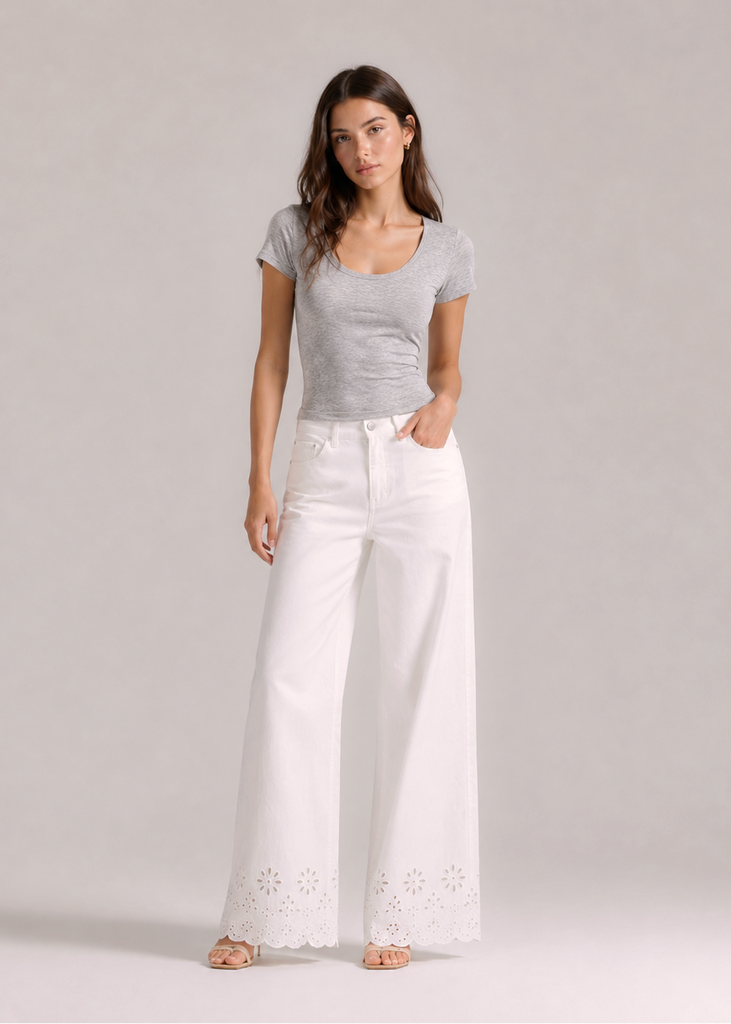 Crew neck Tencel elastic bra Tee