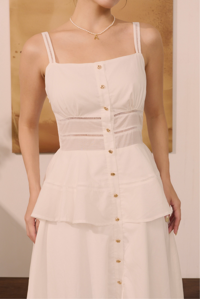 Take me on a date maxi dress in white