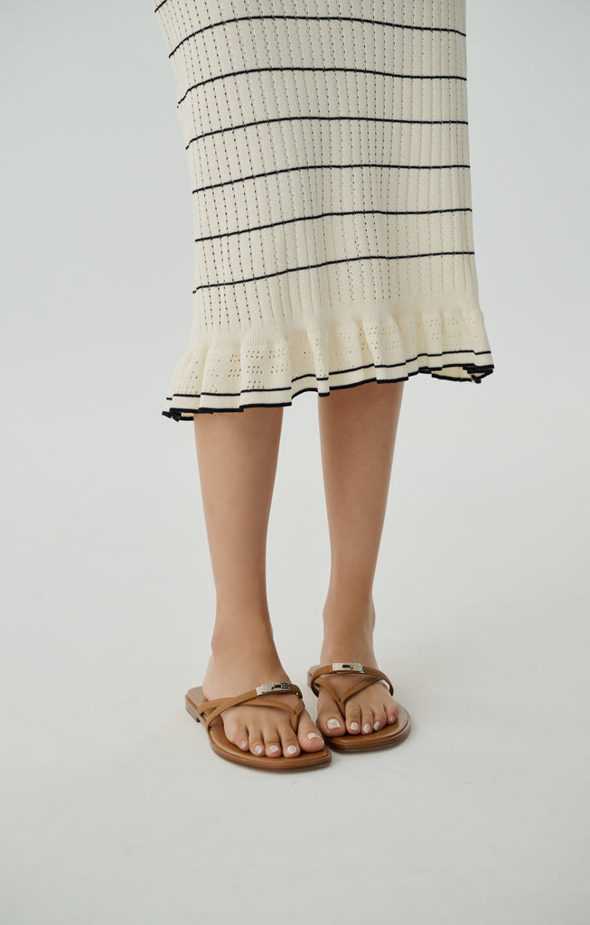 Raffles garden stripes knit dress