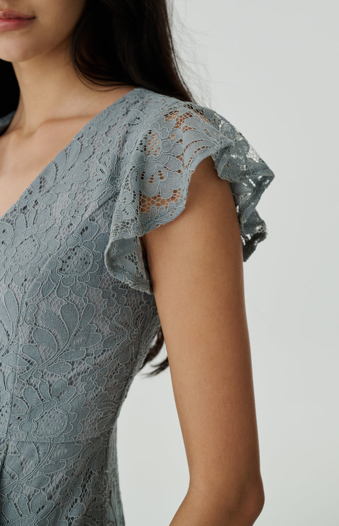 A love letter lace dress in blue