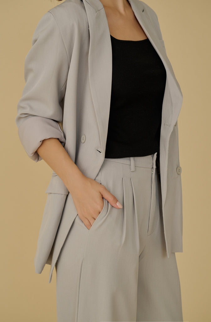 Élune classic wide leg pants in grey