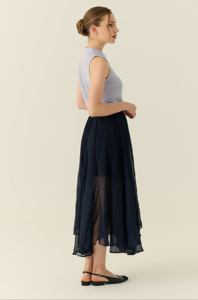 Golden hour knit top in blue