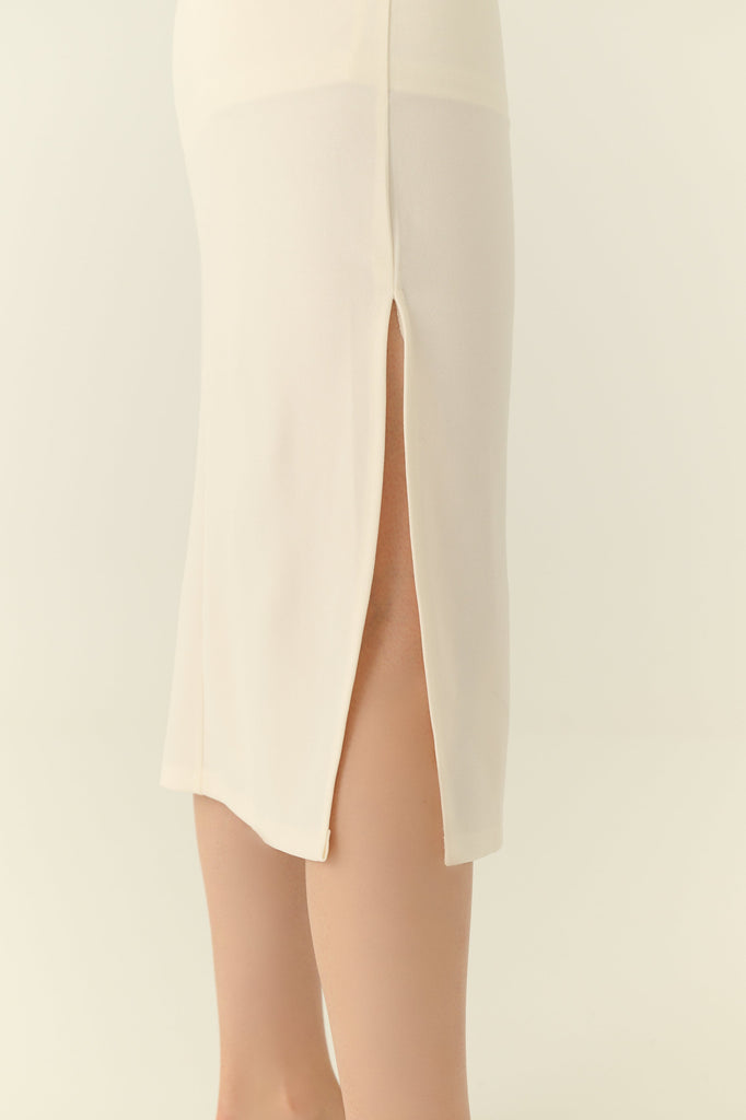 Café de minuit midi dress in white