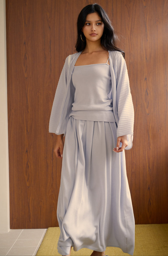 Cool breeze knit top in blue