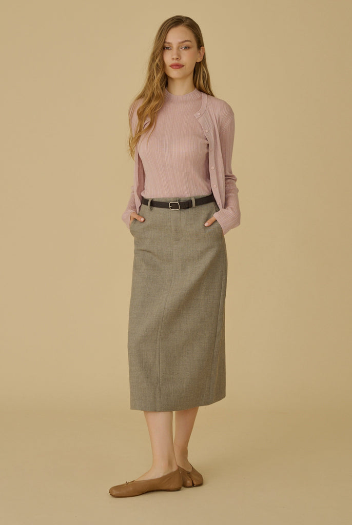 Secret shimmer turtleneck top in pink