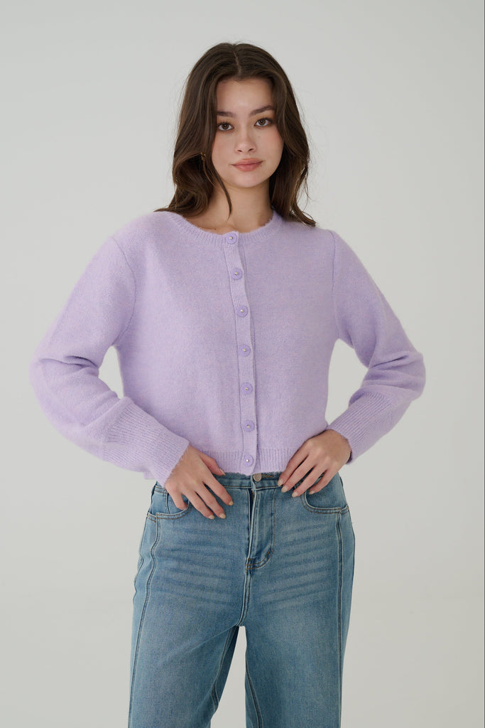 6% Wool Blend Two Ways Button Down Cardigan