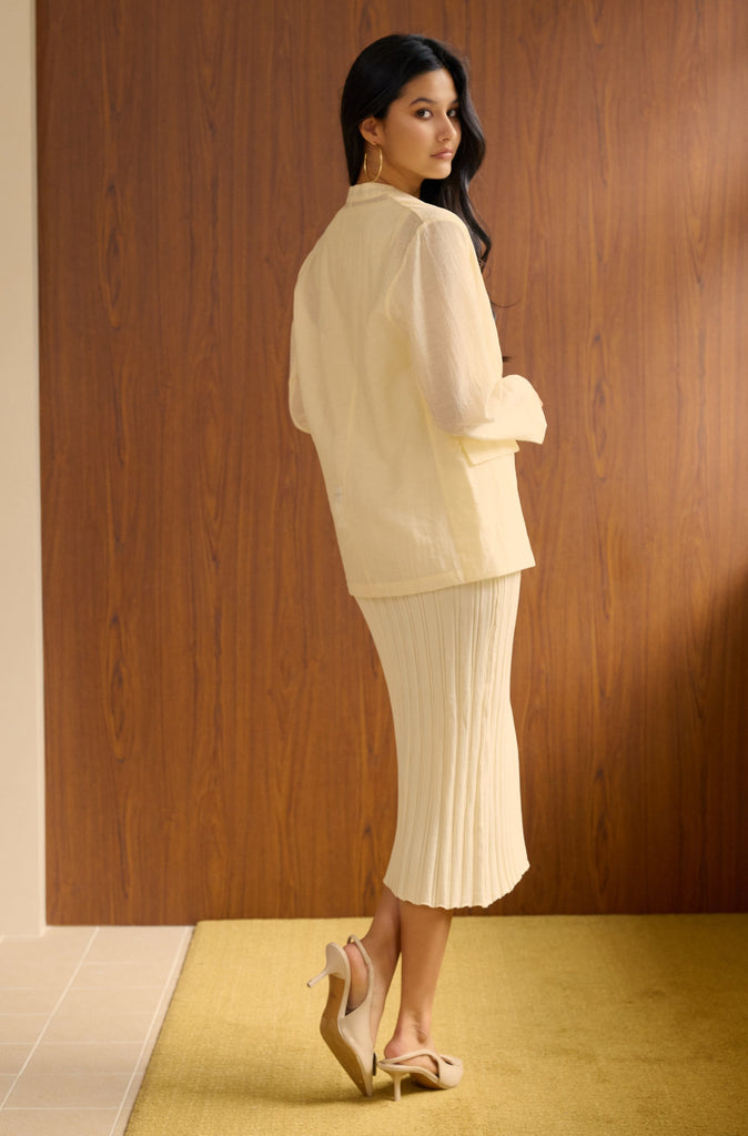 Runner up blazer in yellow