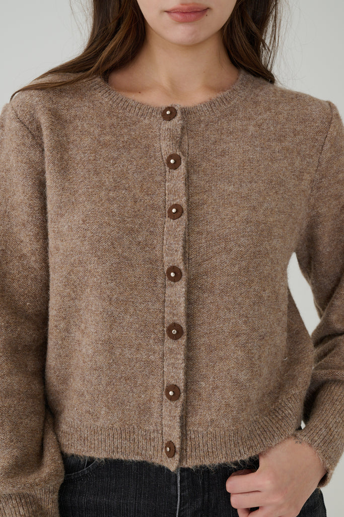 6% Wool Blend Two Ways Button Down Cardigan