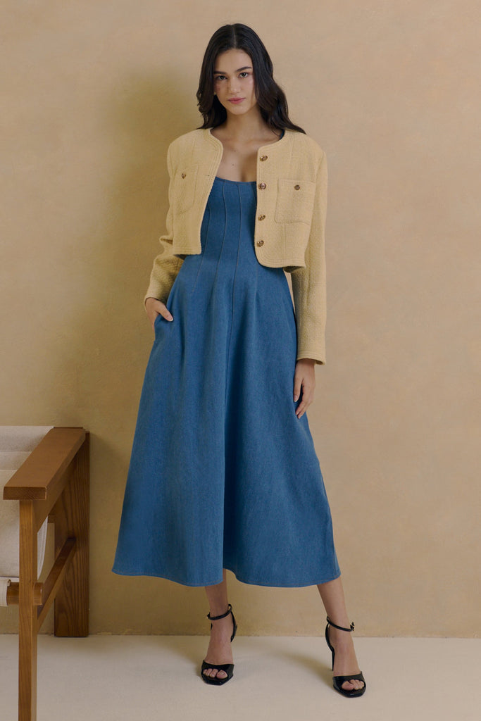 Go picnic with me sleeveless midi dress