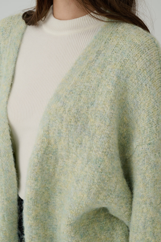 Color Mood Open Cardigan in Apple Green