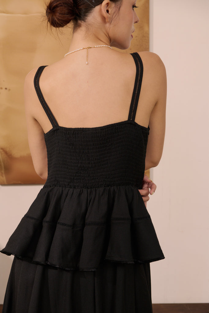 Take me on a date maxi dress in black