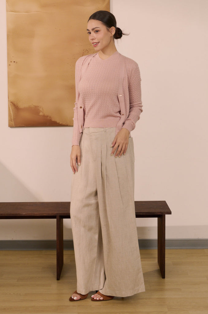 Afterglow bling knit cardigan in pink