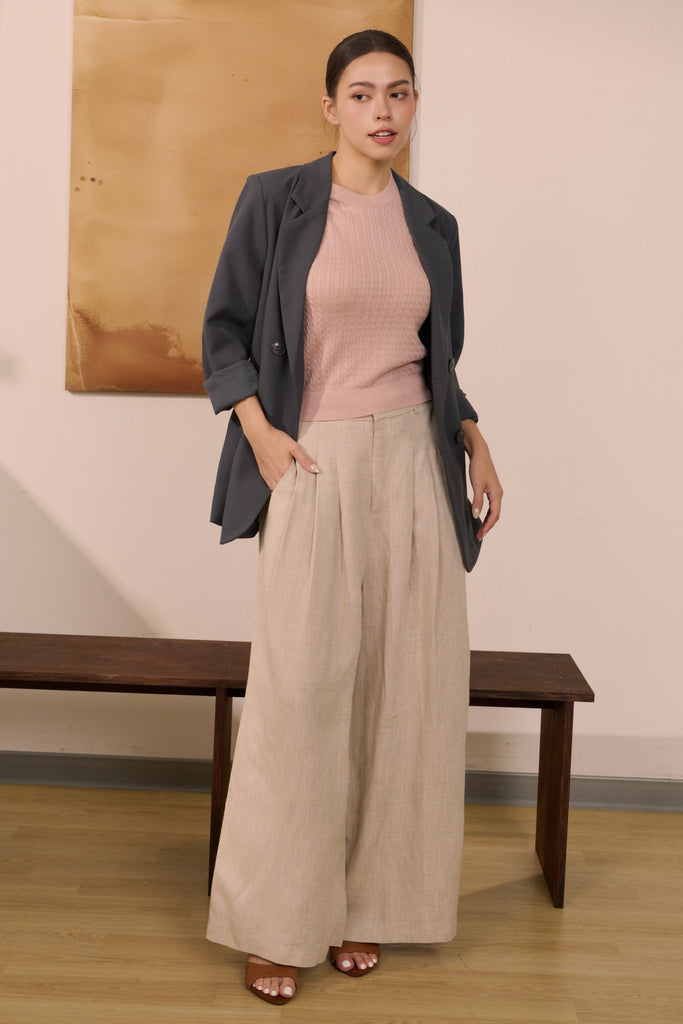 Soft power blazer in grey