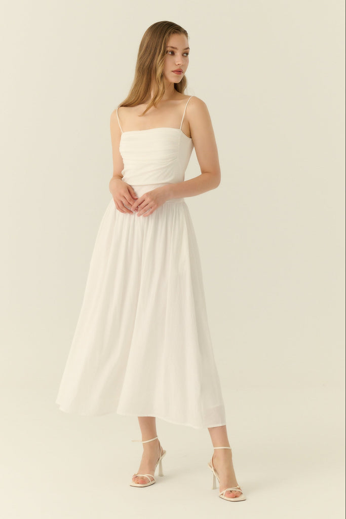 The essential midi dress in white