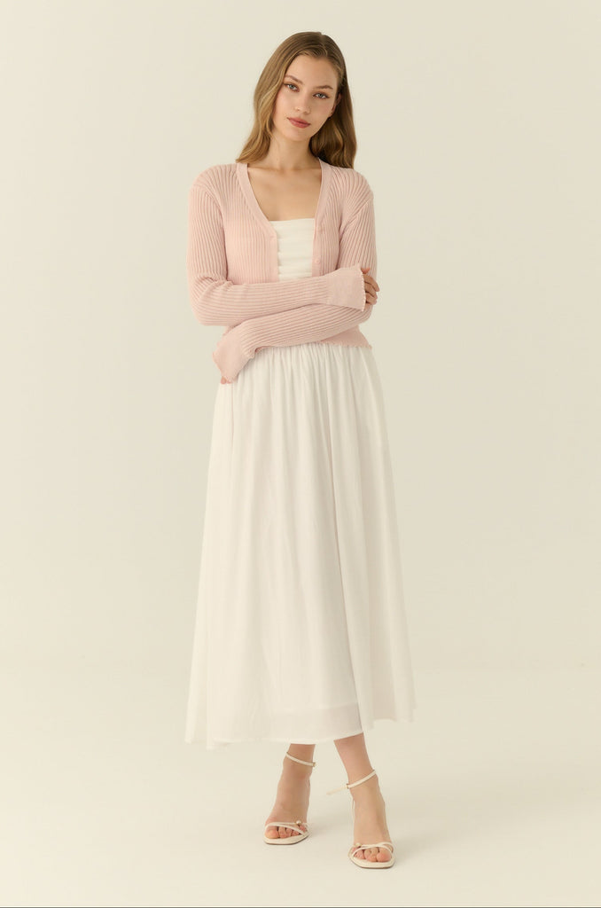 Pretty babe cooling knit cardigan in pink
