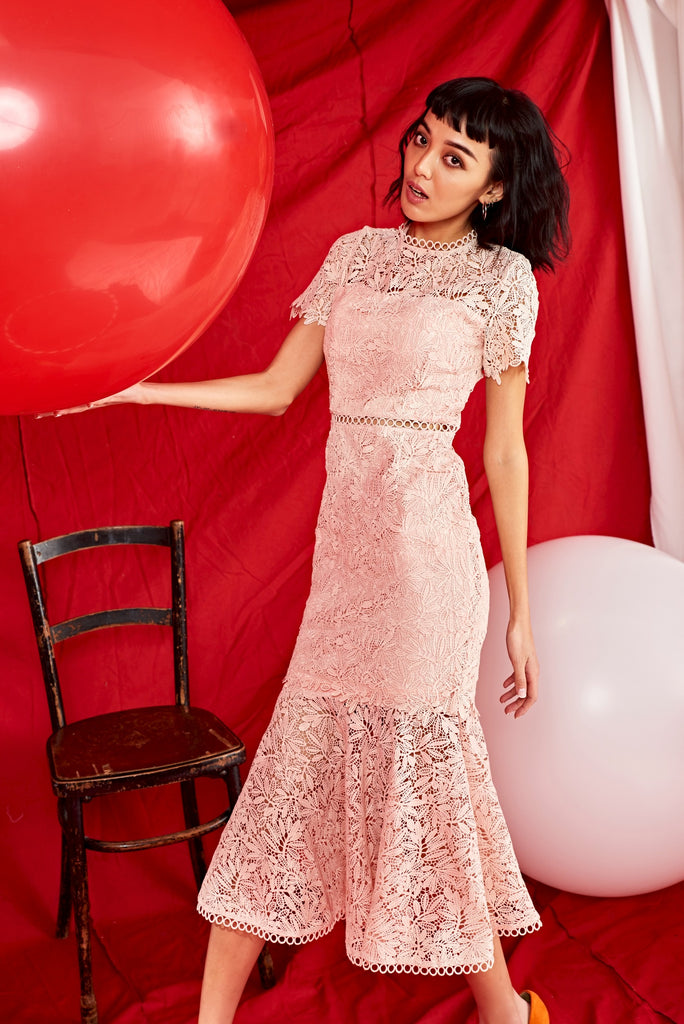 Dream land two ways lace dress in pink
