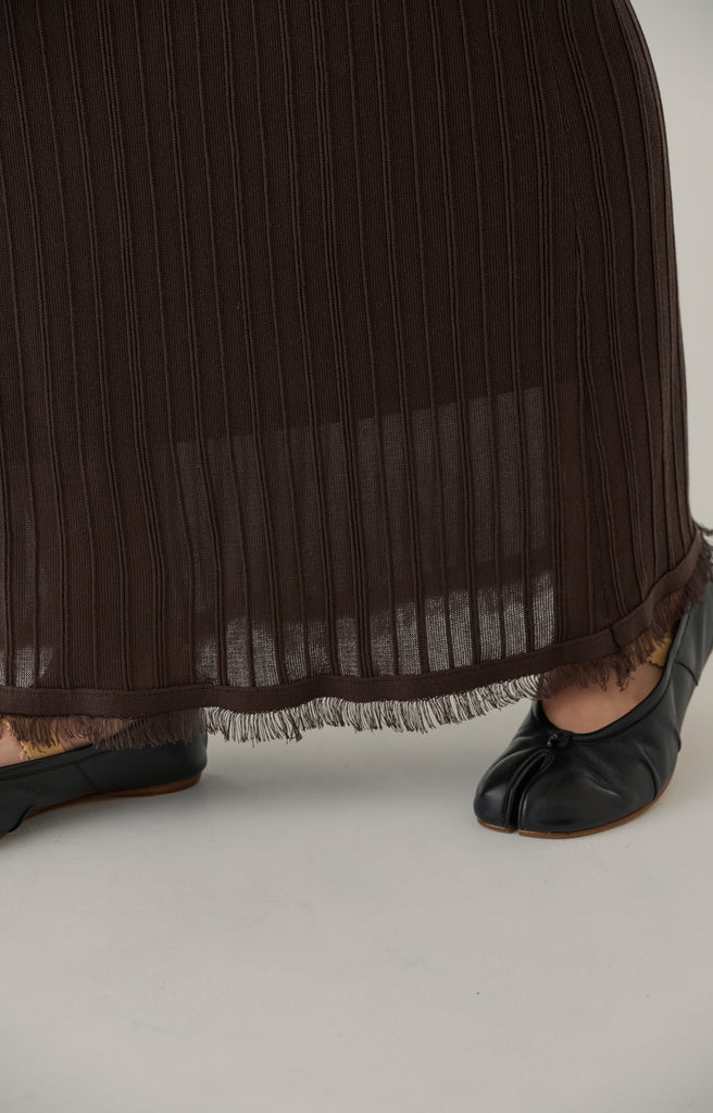 Elegant woman knit skirt