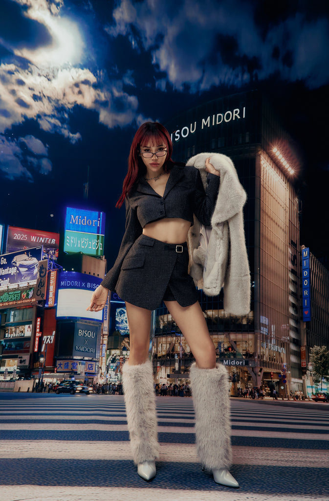 Midori x BisouBisou Classic Form Plaid Blazer