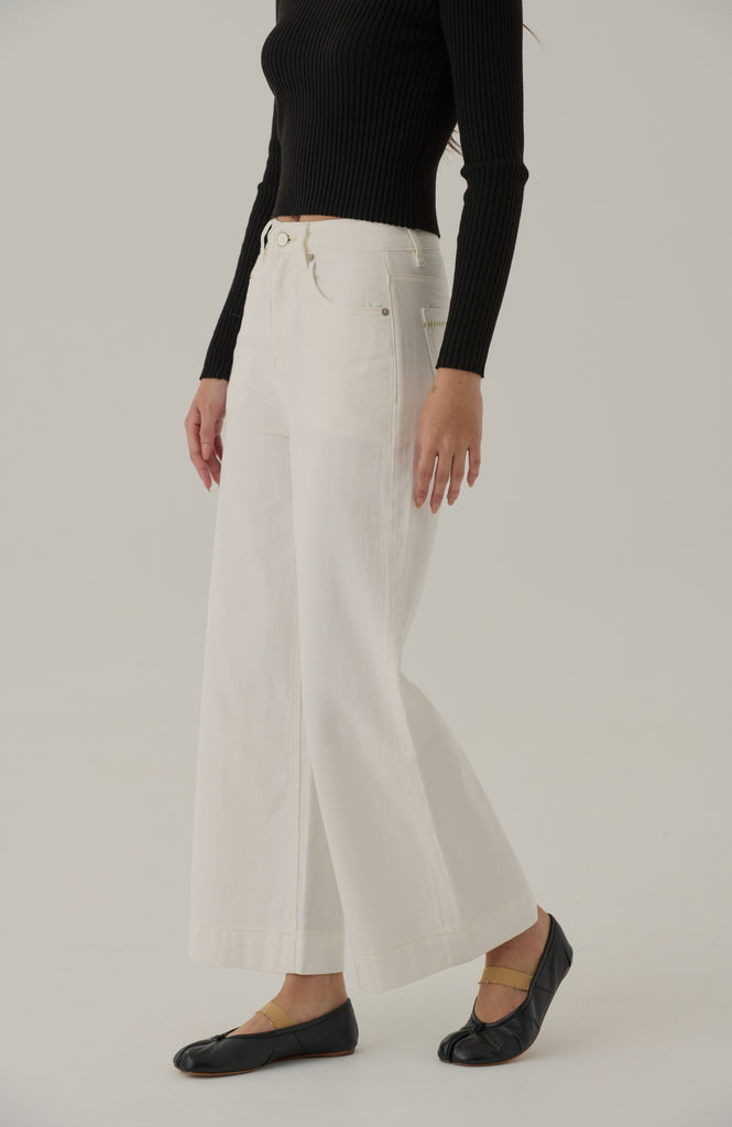 Leona white denim in White