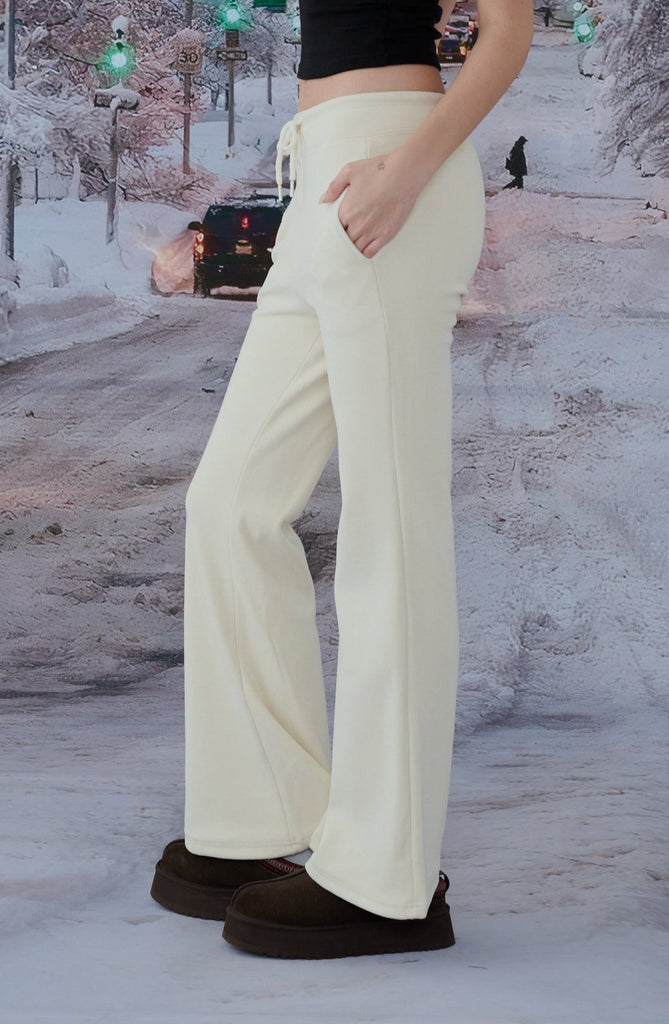 Wool blend flared pants in Black/Beige/Green/Grey/Navy