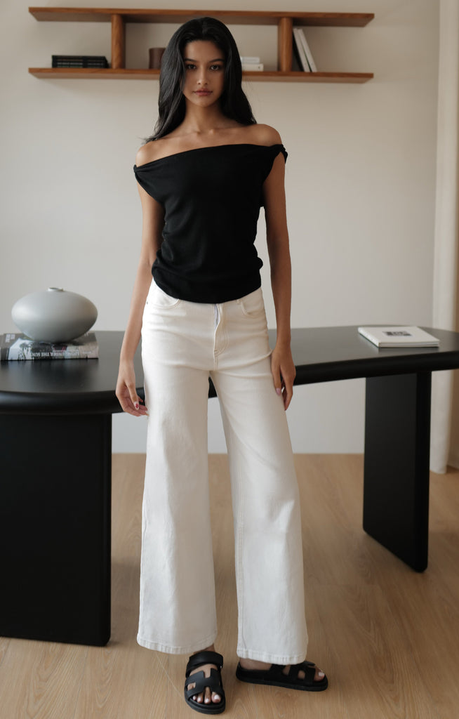 Airflow denim trousers in white