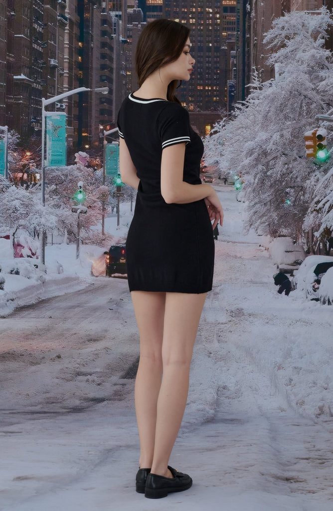 Xmas knit square neck bra Dress