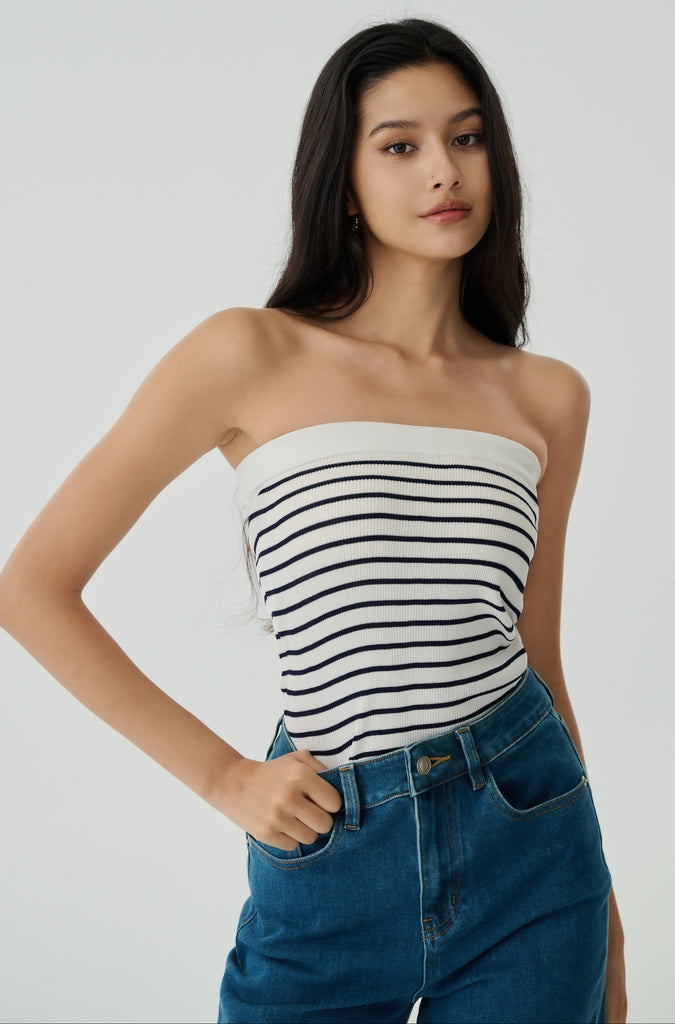 No limit stripes off shoulder top