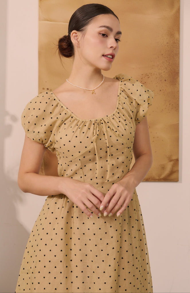 Feeling cute polka dots mesh dress