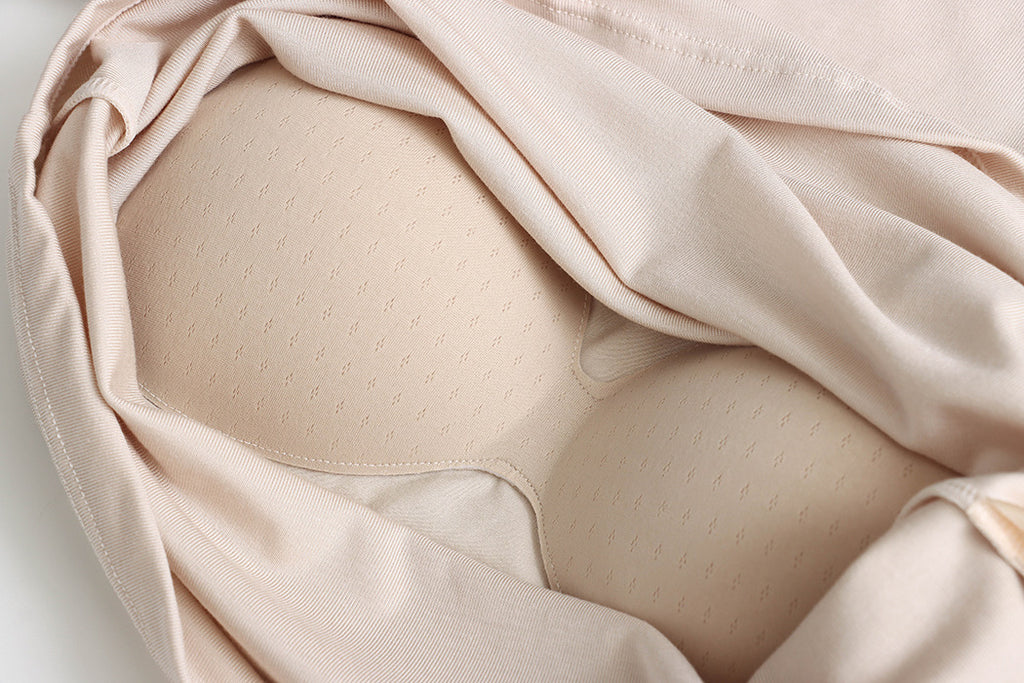 Crew neck Tencel elastic bra Tee