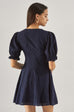 Glorious glam lace dress in navy blue