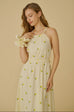 Menton lemon embroidery tutu maxi dress