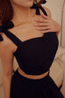 Vanilla milkshake top in Black