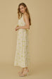 Menton lemon embroidery tutu maxi dress
