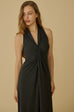 Riverside front twist elastic dress