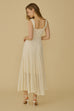 Square neck elastic floral lace dress