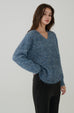 Snowy Knit wool blend Sweater in Blue