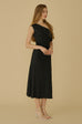 Moonlight polka midi dress