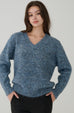 Snowy Knit wool blend Sweater in Blue