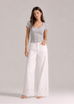 Crew neck Tencel elastic bra Tee