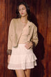 Velvet ivory suede jacket