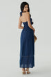 Rythm of love halter maxi dress in navy blue