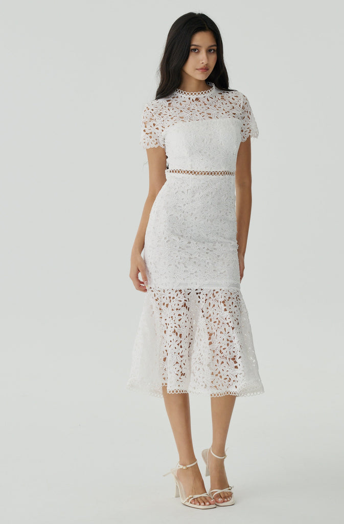 Dream land two ways lace dress in white