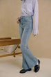 Morning glory elastic flared jeans