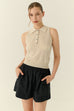 The flared elastic waist shorts