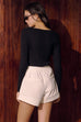 Bubble gum shorts in white