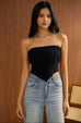 Gyaru knitted bra top with sleeves