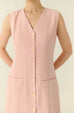 The parisian button down shift dress in pink