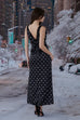 Besties Trip maxi dress in Polka dots in Black/Blue