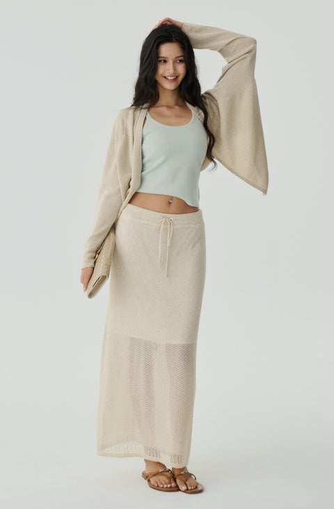 Vacation mode knit skirt